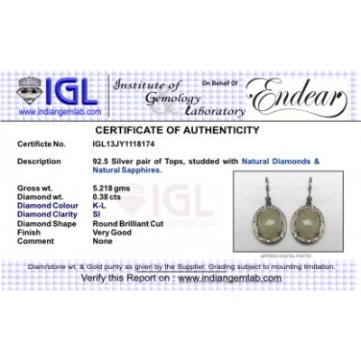 Victorian Multi Sapphire & Diamond Earring
